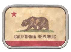 California Flag Wood Buckle